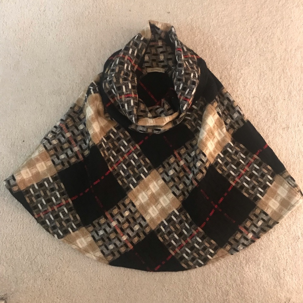 Burberry cape poncho cowel neck
